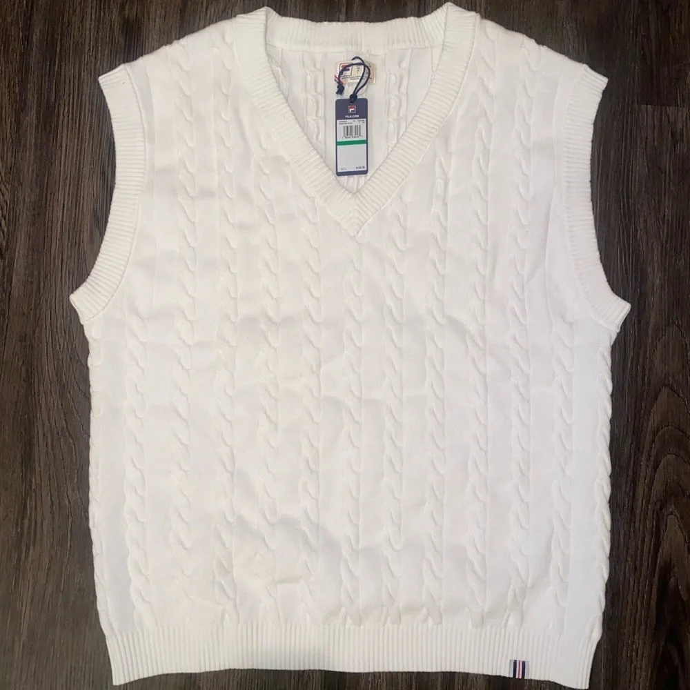 Fila Men's Baseline Cable Knit Vest L